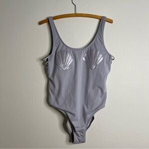 PINK Victoria's Secret Seashell Scoop Neck Crisscross Side Strap Swimsuit Size L